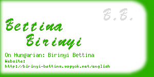 bettina birinyi business card